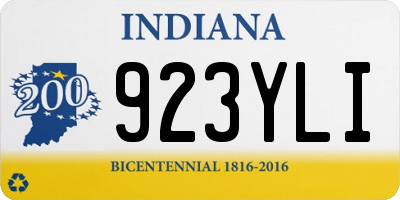 IN license plate 923YLI