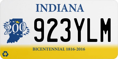 IN license plate 923YLM