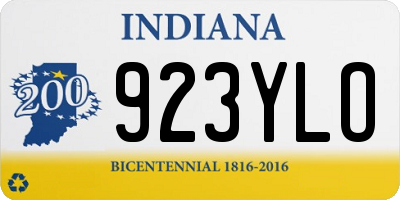 IN license plate 923YLO