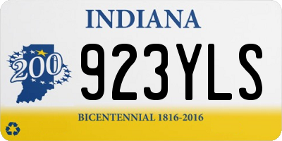 IN license plate 923YLS