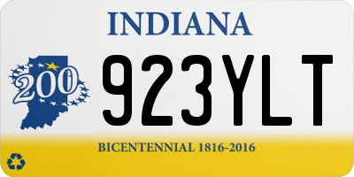 IN license plate 923YLT