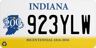 IN license plate 923YLW