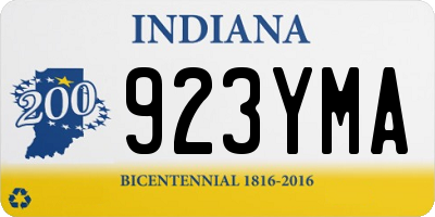 IN license plate 923YMA