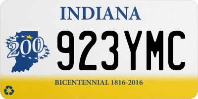 IN license plate 923YMC