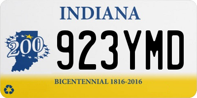 IN license plate 923YMD