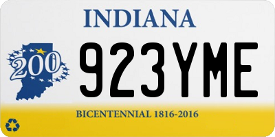 IN license plate 923YME
