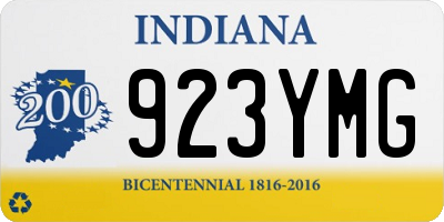 IN license plate 923YMG