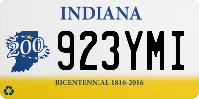 IN license plate 923YMI