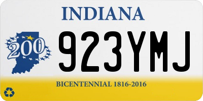 IN license plate 923YMJ