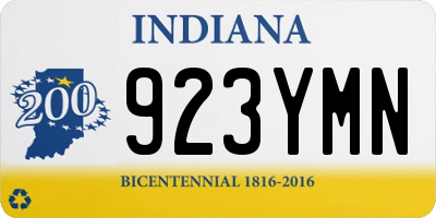 IN license plate 923YMN