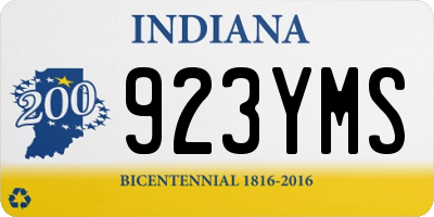 IN license plate 923YMS