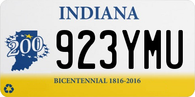 IN license plate 923YMU