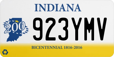 IN license plate 923YMV