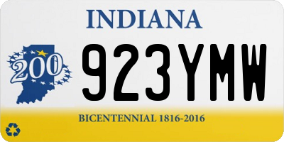 IN license plate 923YMW