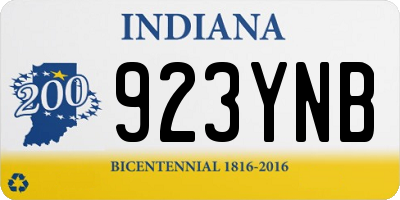 IN license plate 923YNB