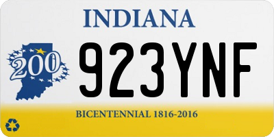 IN license plate 923YNF