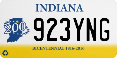 IN license plate 923YNG