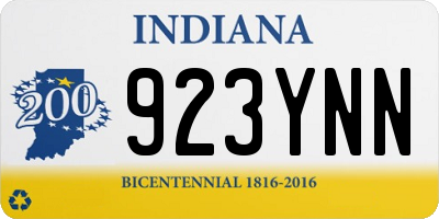 IN license plate 923YNN