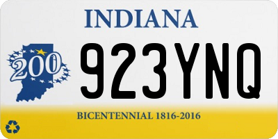 IN license plate 923YNQ