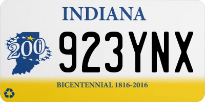 IN license plate 923YNX