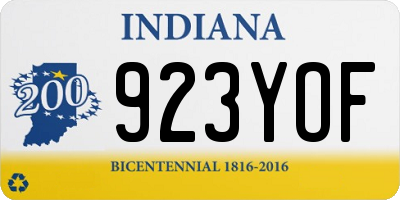 IN license plate 923YOF