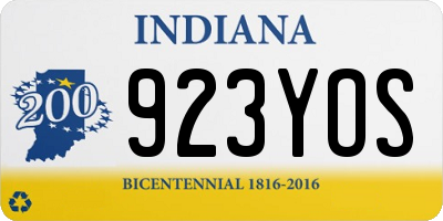 IN license plate 923YOS