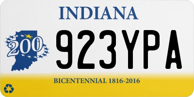 IN license plate 923YPA