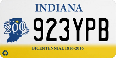 IN license plate 923YPB