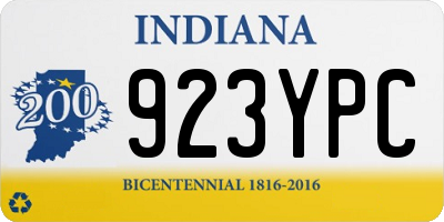 IN license plate 923YPC