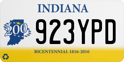 IN license plate 923YPD