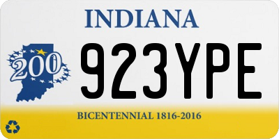 IN license plate 923YPE