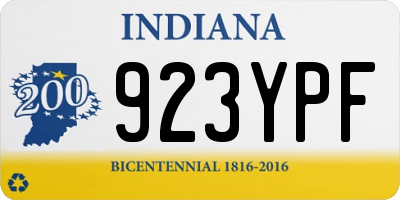 IN license plate 923YPF