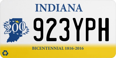 IN license plate 923YPH