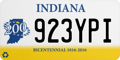 IN license plate 923YPI
