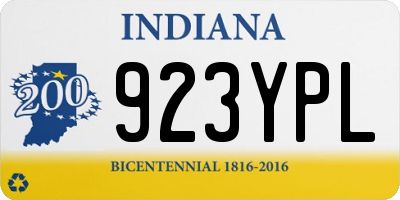 IN license plate 923YPL