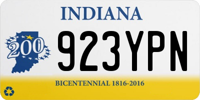 IN license plate 923YPN