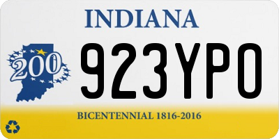 IN license plate 923YPO