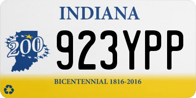 IN license plate 923YPP
