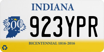 IN license plate 923YPR