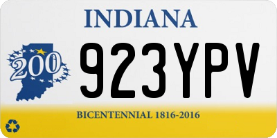 IN license plate 923YPV