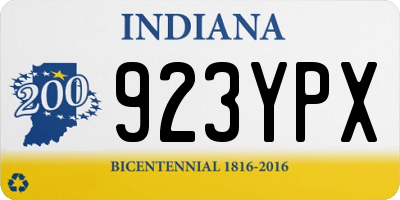 IN license plate 923YPX