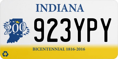 IN license plate 923YPY