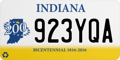 IN license plate 923YQA