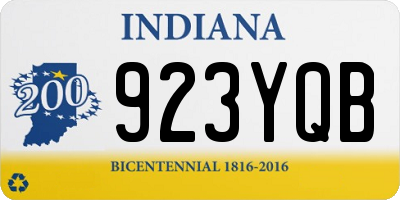 IN license plate 923YQB