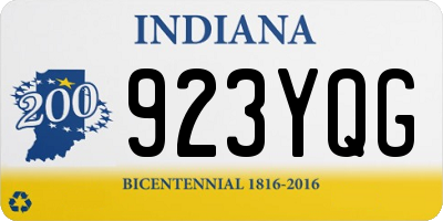 IN license plate 923YQG