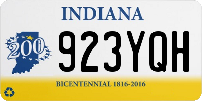IN license plate 923YQH