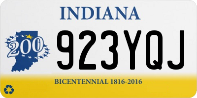 IN license plate 923YQJ