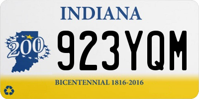 IN license plate 923YQM