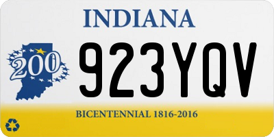 IN license plate 923YQV