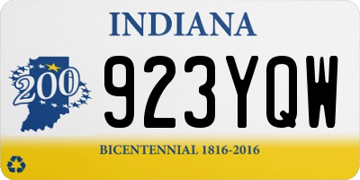 IN license plate 923YQW